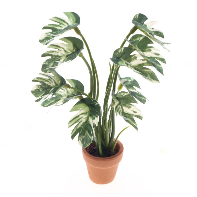 Bonsai Garden Decor - 新品。1個入り 1/12 ドールハウス シミュレーション モンステラ 緑の植物
