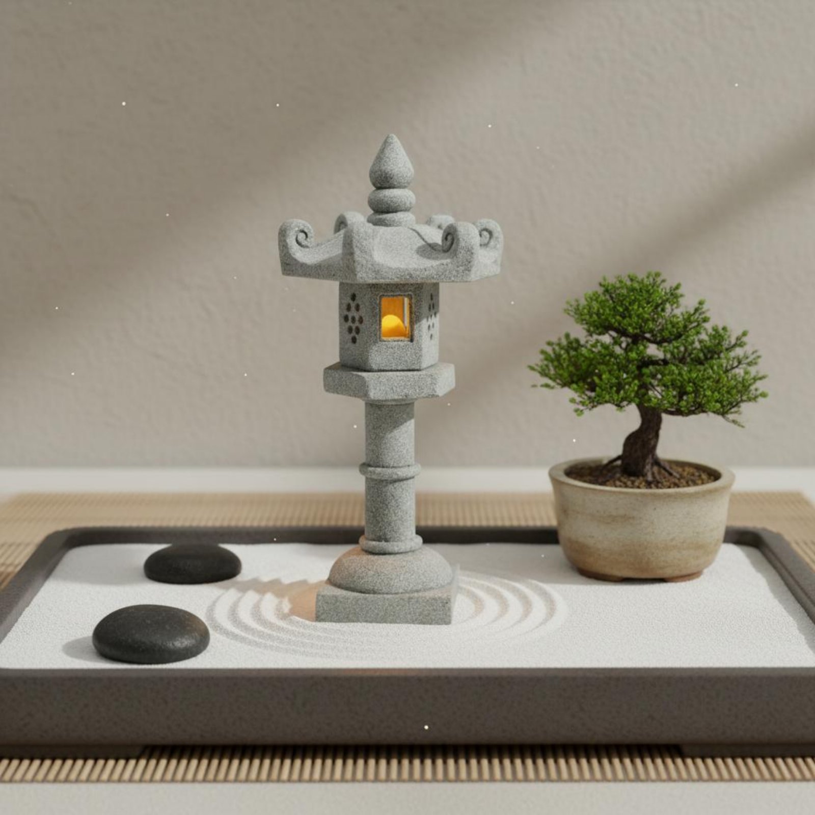 ミニチュア石灯籠アンティーク仕上げ盆栽飾り静寂の庭塔完璧な贈 - Bonsai Garden Decor のレビューと価格