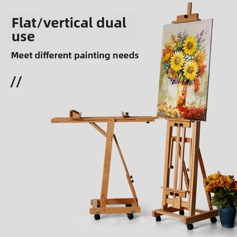 HXL 木製フラット垂直イーゼル調節可能なプーリー折りたたみ - Display Stand Wood のレビューと価格