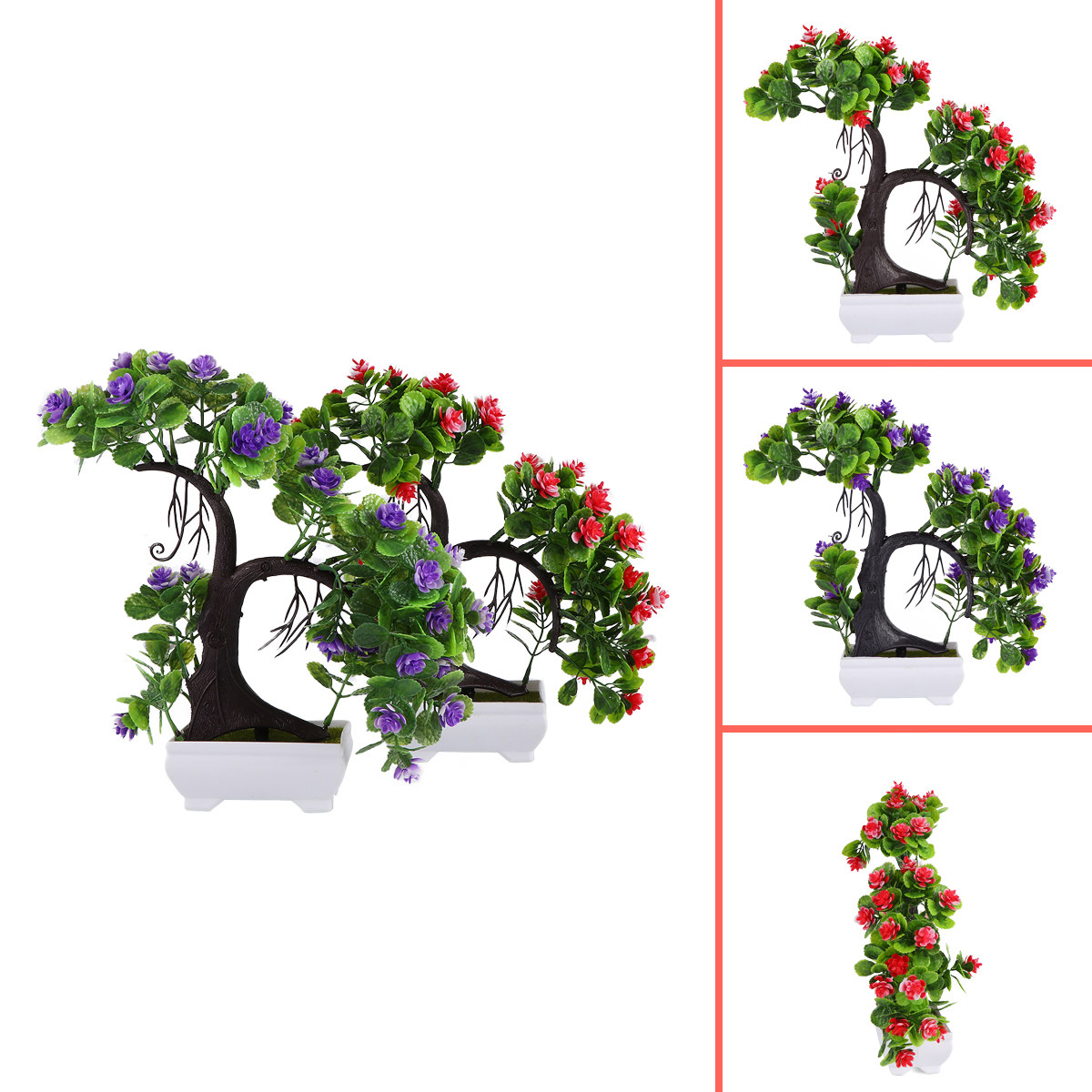 2個入りクリエイティブなプラスチック製盆栽シミュレーションフ - Bonsai Garden Restaurant のレビューと価格