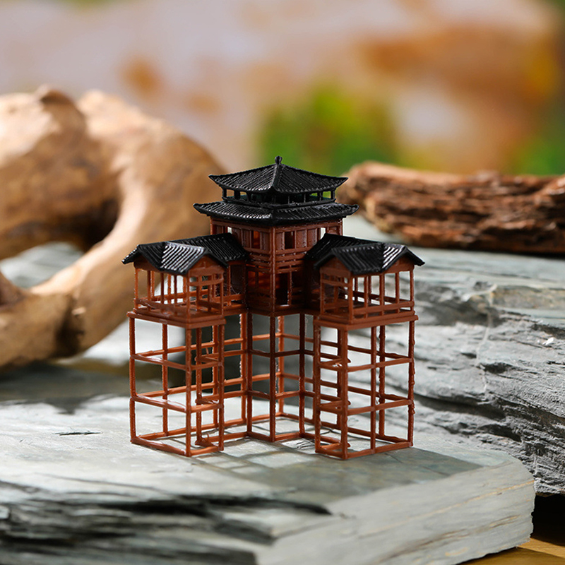 古代建築模型ミニチュア日本風パビリオン装飾品ミニチュアジレン - Bonsai Garden Chinese Garden のレビューと価格