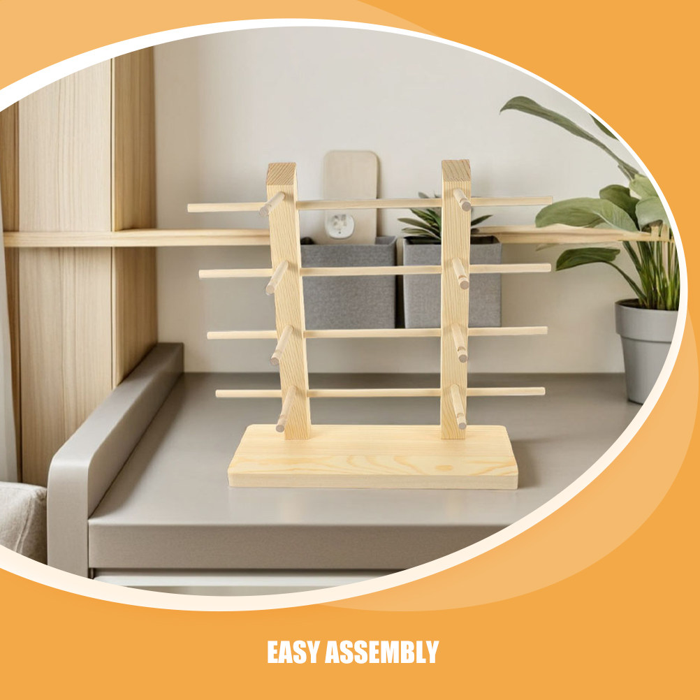 2個入り木製サングラスディスプレイラック、天然木目仕上げの眼 - Display Stand Wood のレビューと価格