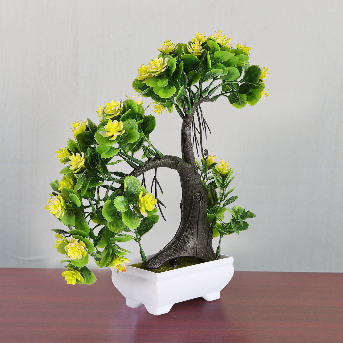 2個セット リアルな人工盆栽 プラスチック製鉢植え装飾品 家 - Bonsai Garden Restaurant のレビューと価格