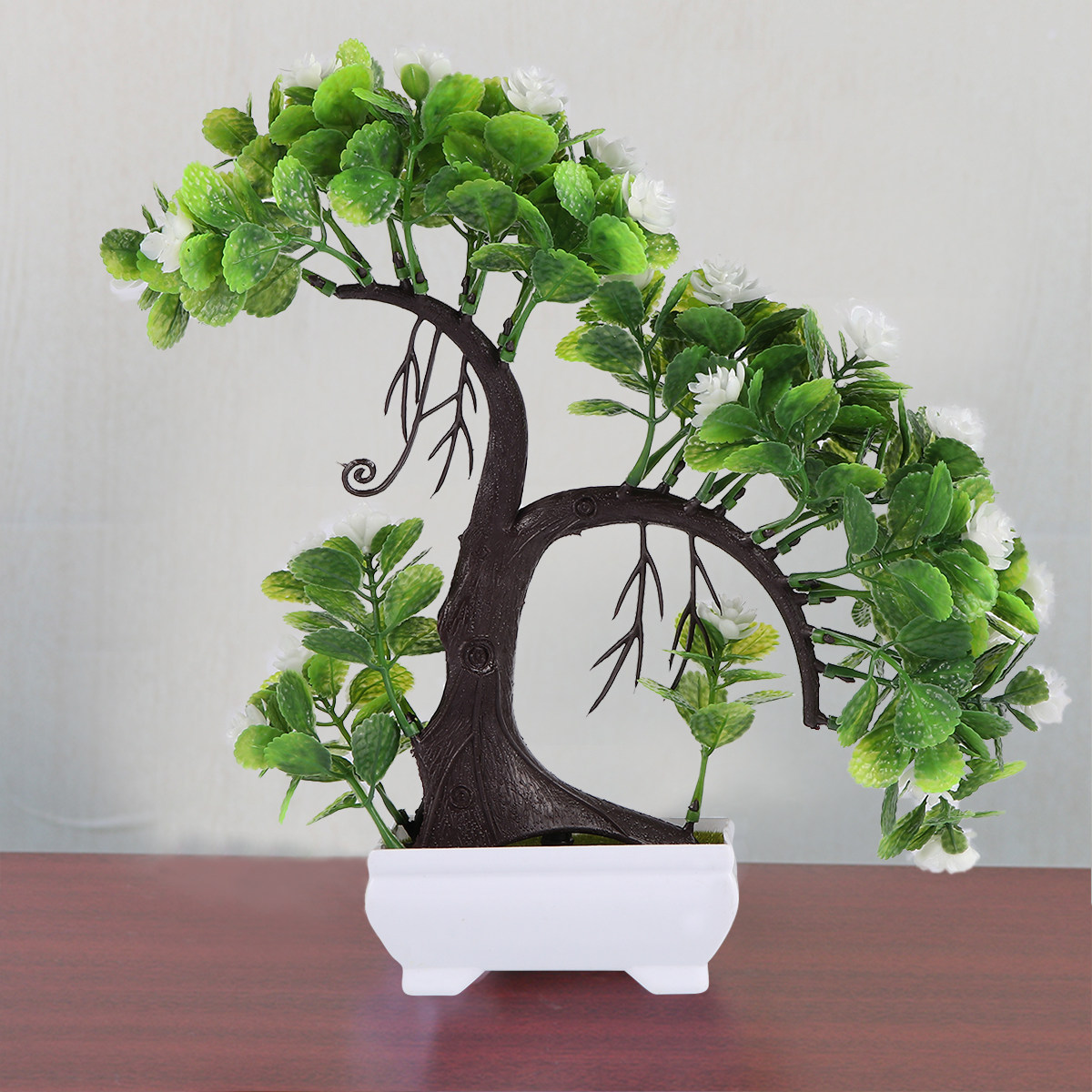 2個入り リアルな人工盆栽 プラスチック製鉢植え装飾 ホーム - Bonsai Garden Restaurant のレビューと価格