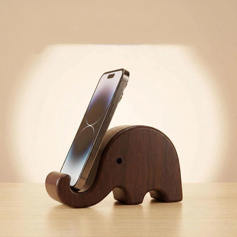 シンプルでクリエイティブな無垢材ブラックウォールナット製スマ - Display Stand Wood のレビューと価格