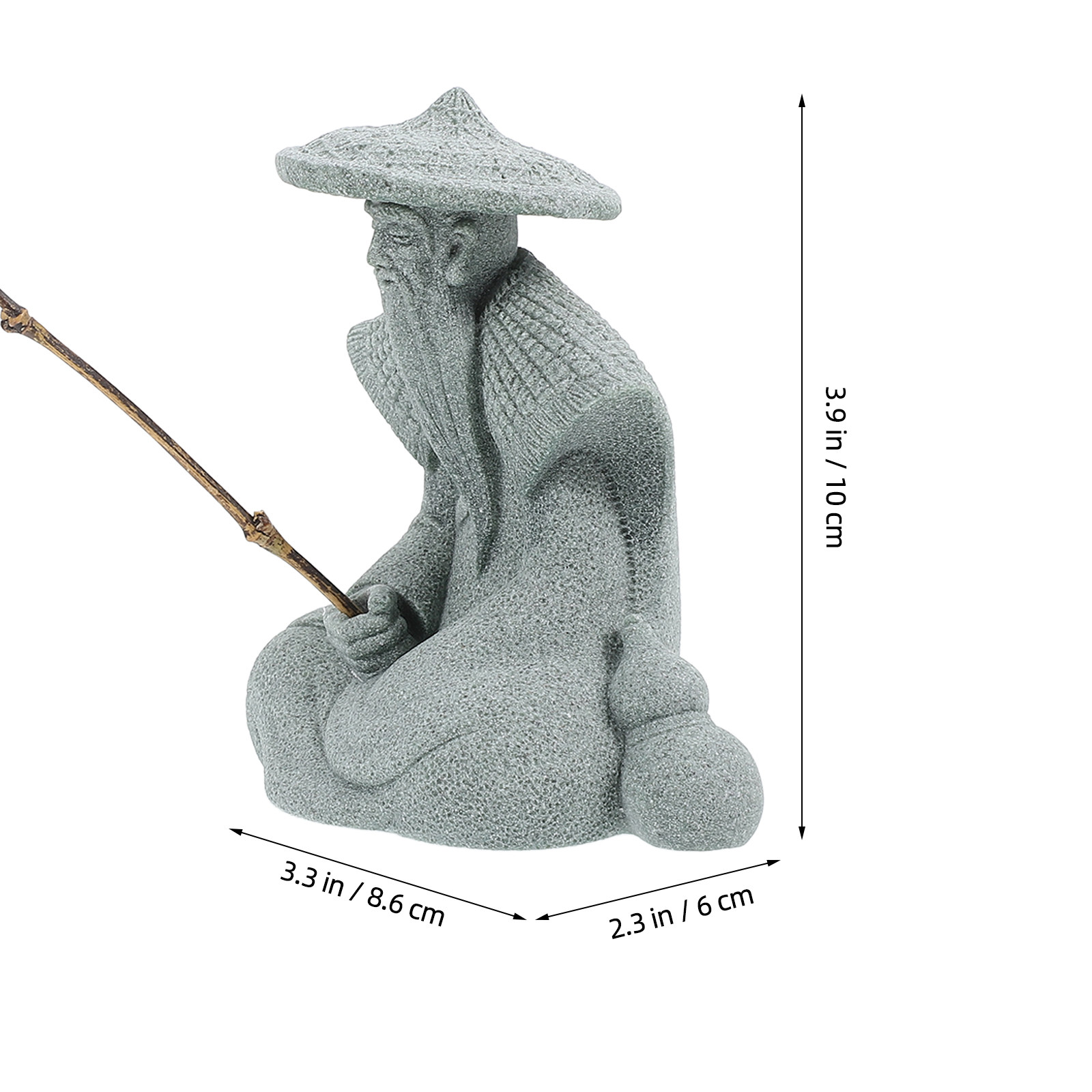 小さな樹脂製漁師像 日本庭園装飾 魚タンク 水族館 盆栽 屋 - Bonsai Garden Decor のレビューと価格