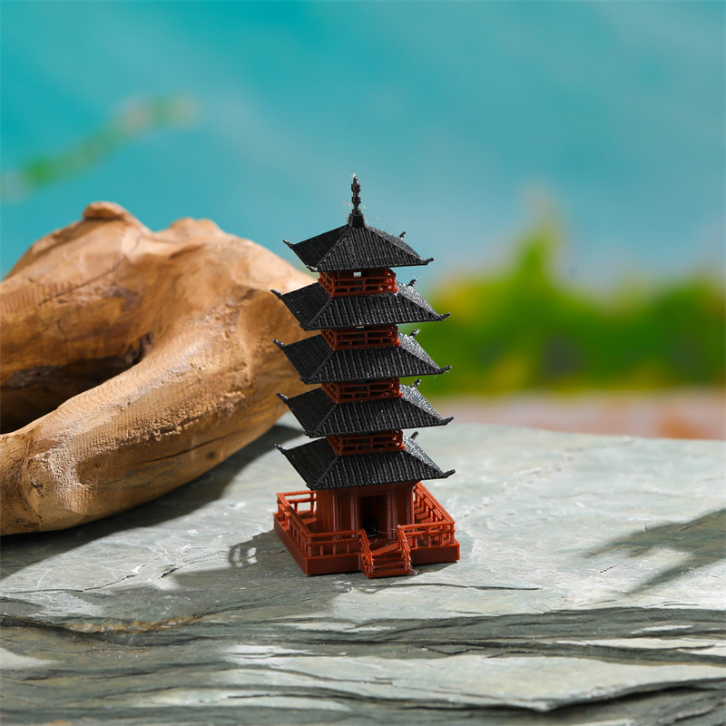 庭の水族館盆栽装飾ミニ塔像中国古代建物モデルパビリオン装飾シ - Bonsai Garden Chinese Garden のレビューと価格