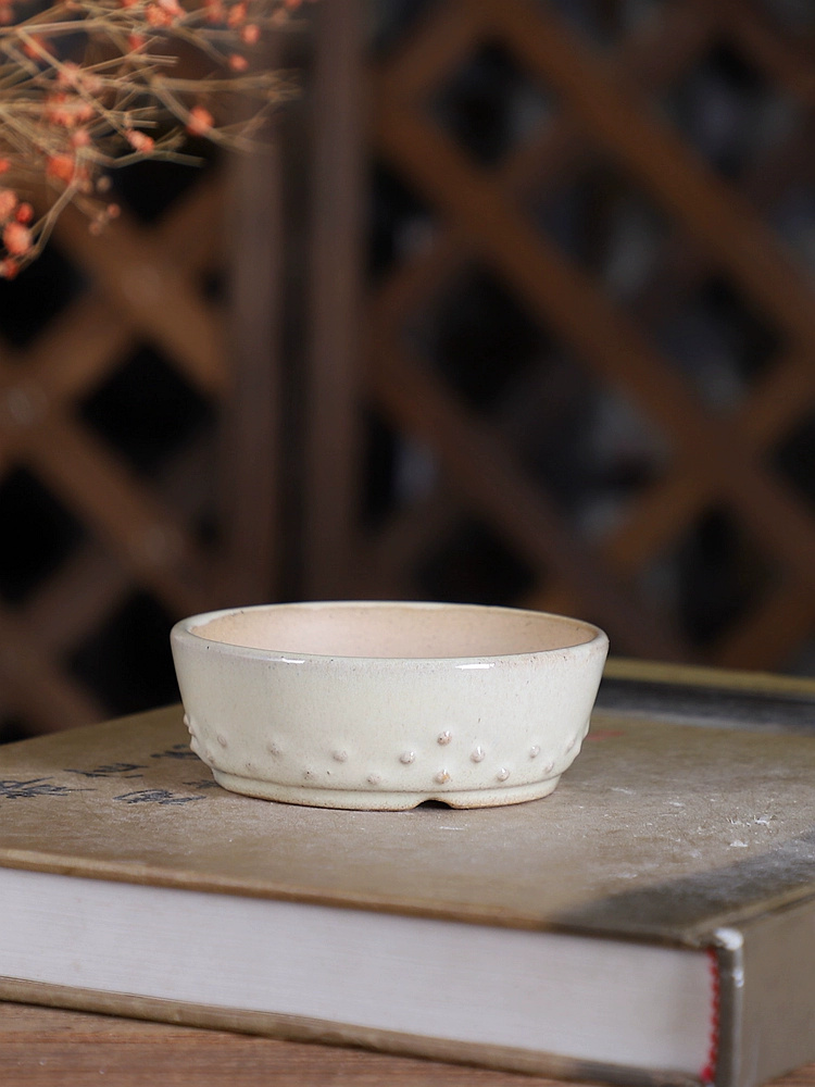 磁器丸釉盆栽ポット、窯変換、中国伝統、ホームテーブル、庭の装 - Bonsai Garden Chinese Garden のレビューと価格