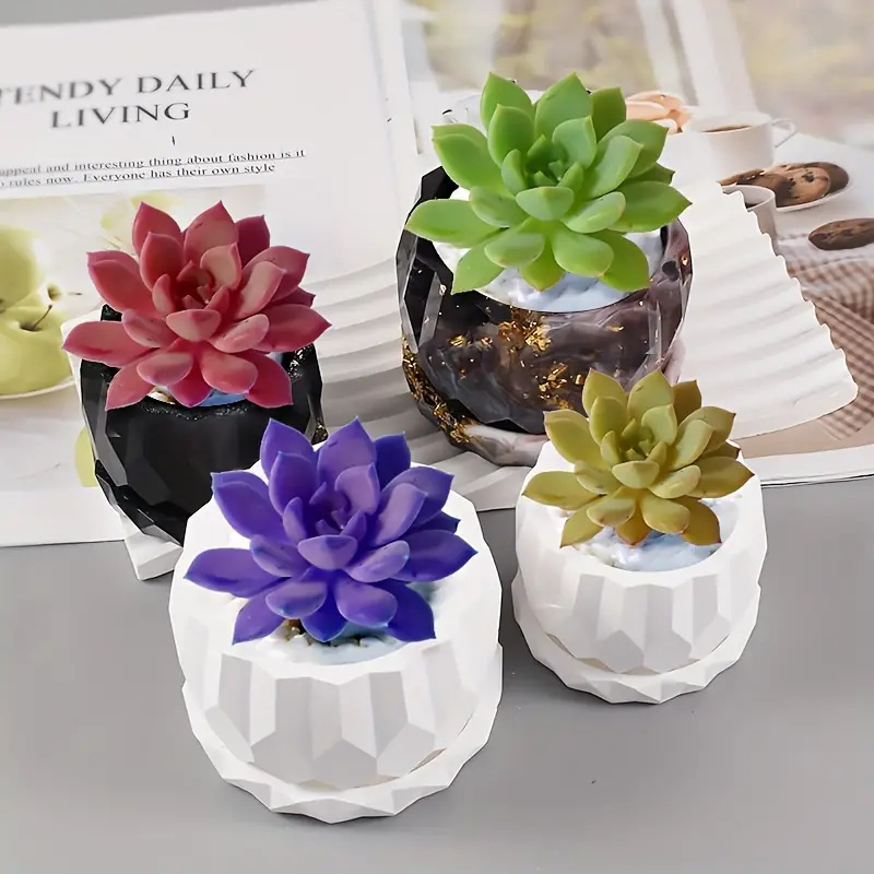 コンクリート植木鉢とソーサー用のシリコンプランター型,DIY - Bonsai Garden Decor のレビューと価格