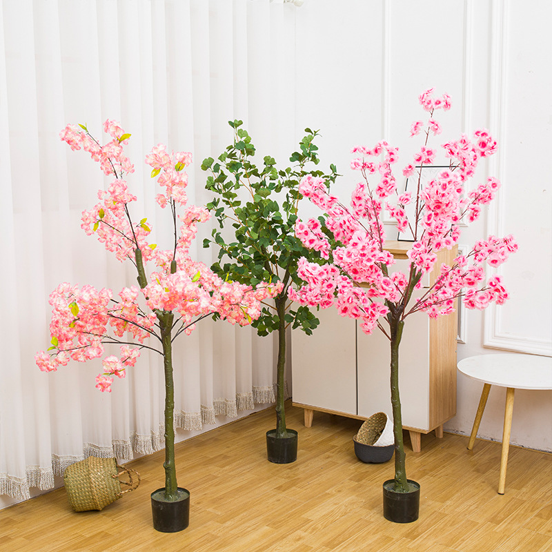 人工赤カエデの木鉢植えイチョウの葉盆栽植物家庭用リビングルー - Bonsai Garden Restaurant のレビューと価格