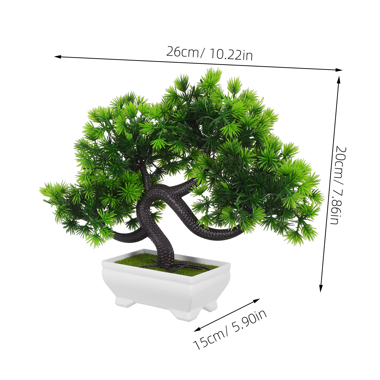 シミュレーションパイン盆栽、リアルなプラスチック製装飾、家庭 - Bonsai Garden Restaurant のレビューと価格