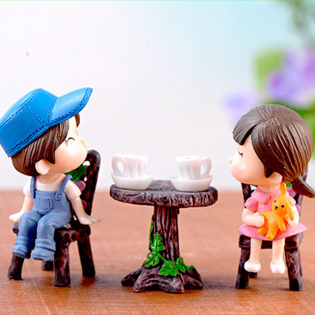 5セット レジン製ミニチュア チェア テーブル ガーデンクラ - Bonsai Garden Decor のレビューと価格